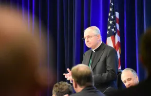 Archbishop Jose Gomez of Los Angeles speaks at the USCCB's fall meeting in Baltimore, Md., Nov. 11, 2019 Christine Rousselle/CNA